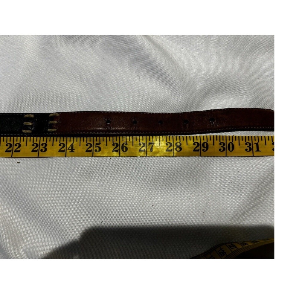 Dockers Womens Leather Belt Sz S Multi-Colored Patchwork Aztec boho biker y2k - Picture 5 of 7